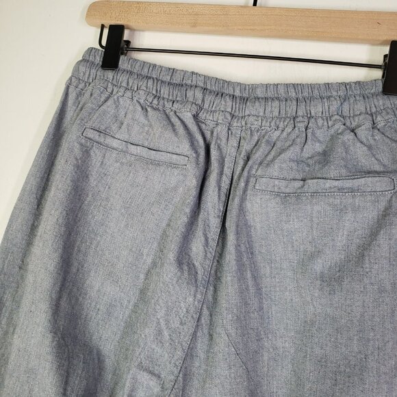 Evolverie Blue Chambray Wide Leg Crops, Culottes, Sustainable Fashion - Picture 7 of 7